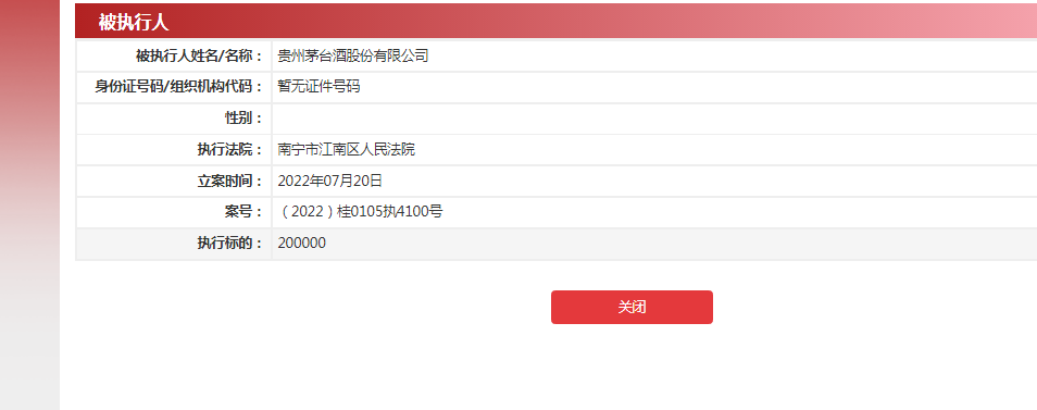 市值超2.3万亿的茅台成被执行人，咋回事？